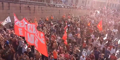 Large demonstration in Florence, Italy.